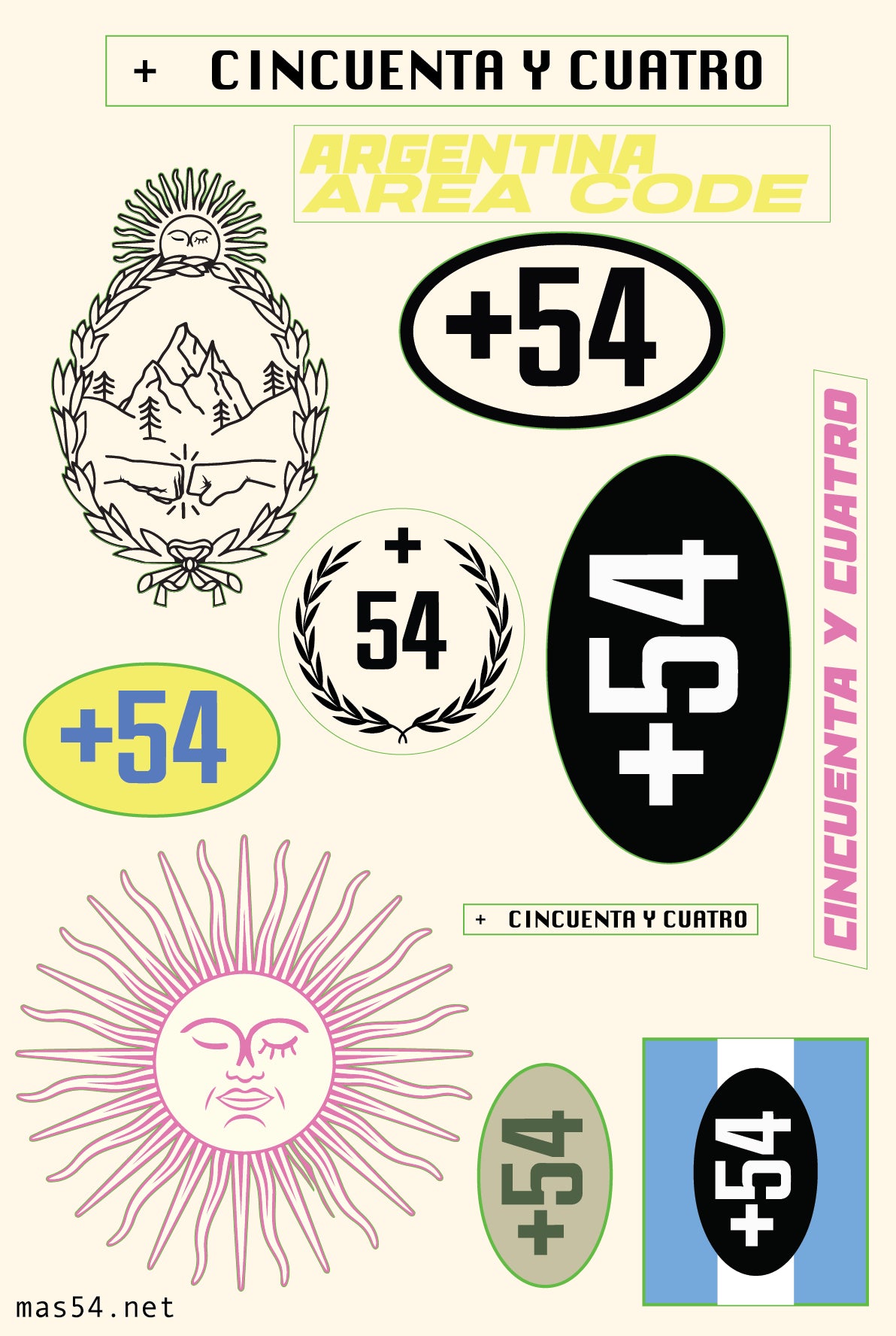Plancha stickers +54